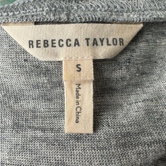 Rebecca Taylor Jersey Grey Wrap Dress 100% Linen Size Small - Picture 14 of 15